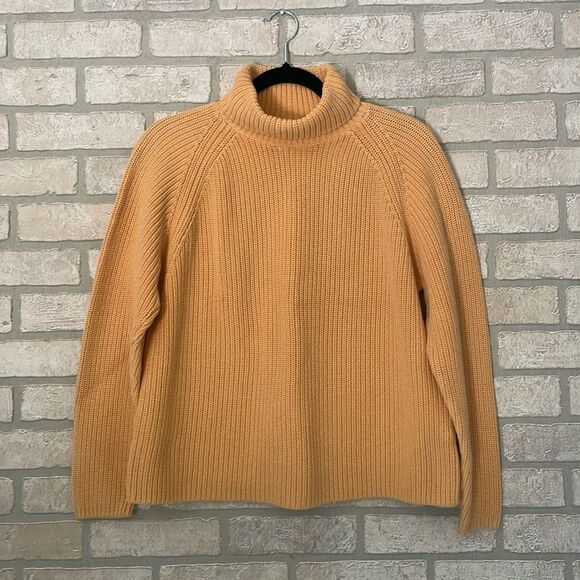 Lands End thick turtleneck ribbed sweater size L - Picture 1 of 6
